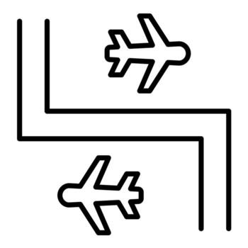 vuelo direcciones vector icono