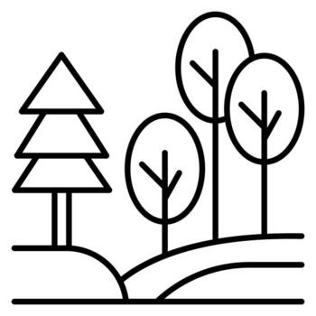 Tree Landscape vector icon