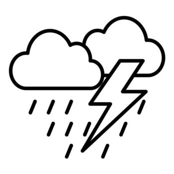 Thunderstorm vector icon