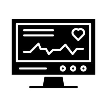 Electrocardiogram vector icon