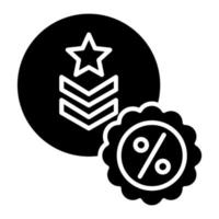Military Discount vector icon
