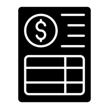 Invoice vector icon