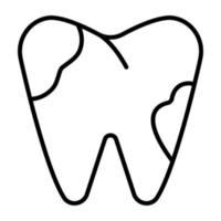 Tooth Decayed vector icon