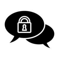 Chat Security vector icon