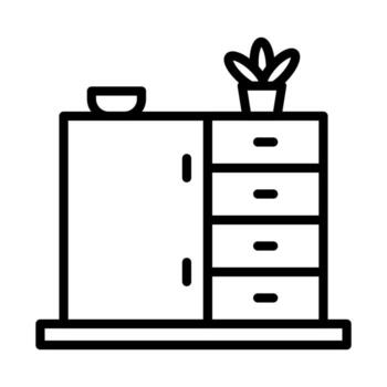 Cupboard vector icon