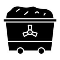 Mining Cart vector icon