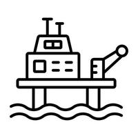 Oil Platform vector icon