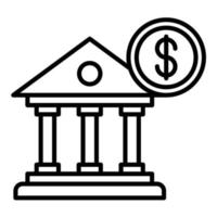 comercial banco vector icono