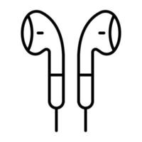 Earphones vector icon