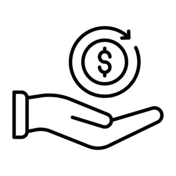 Cashback vector icon