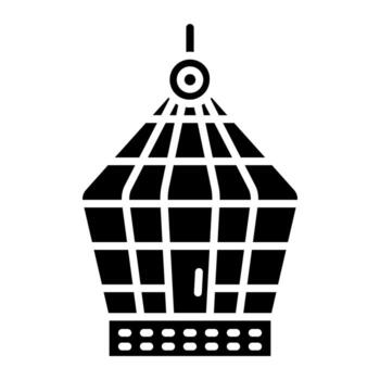 icono de vector de jaula de pájaros