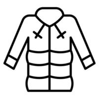 icono de vector de chaqueta de invierno