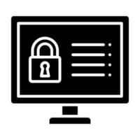 computadora seguridad vector icono