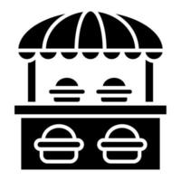 Burger Cart vector icon