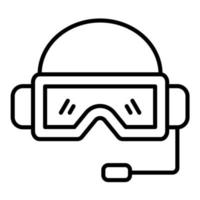 Pilot Helmet vector icon