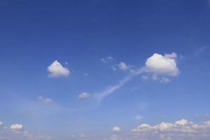 Beautiful blue sky with white clouds background photo