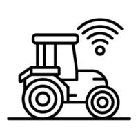 inteligente tractor vector icono