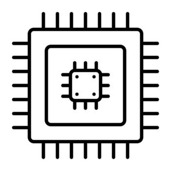 icono de vector de microchip