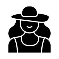 Spring Woman vector icon