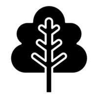 icono de vector de árbol de otoño