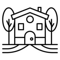 Village Landscape vector icon