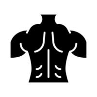 espalda músculo vector icono