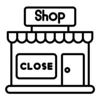 Shop Close vector icon