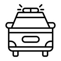 icono de vector de coche de policía