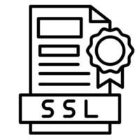 ssl archivo vector icono