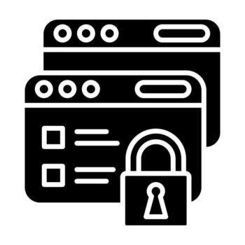 icono de vector de seguridad de datos