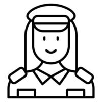 Lady Police vector icon