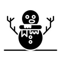 Snowman Without Snow vector icon