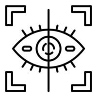 icono de vector de escáner ocular