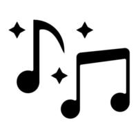música notas vector icono