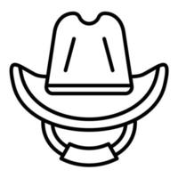 icono de vector de sombrero de vaquero