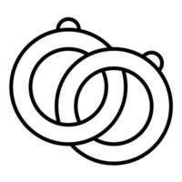 Wedding Rings vector icon