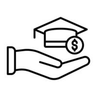 Scholarship vector icon