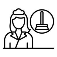 Female Cleaner vector icon