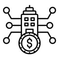 Real Estate Crowdfunding vector icon