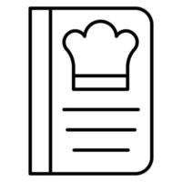 icono de vector de libro de recetas