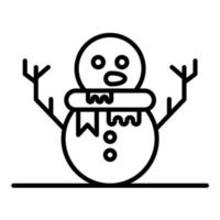 monigote de nieve sin nieve vector icono