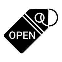 Open Tag vector icon