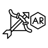 Ar Archery vector icon