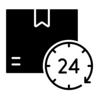 24 Hours Delivery vector icon