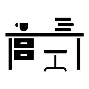 Study Table vector icon