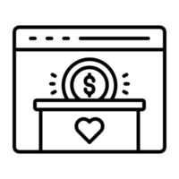 Online Donation vector icon