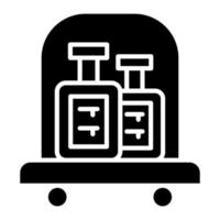 Luggage Cart vector icon
