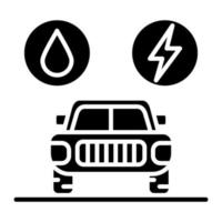 Hybrid Vehicle vector icon