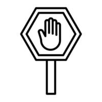 icono de vector de señal de stop