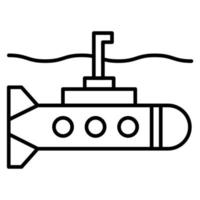Ejército submarino vector icono